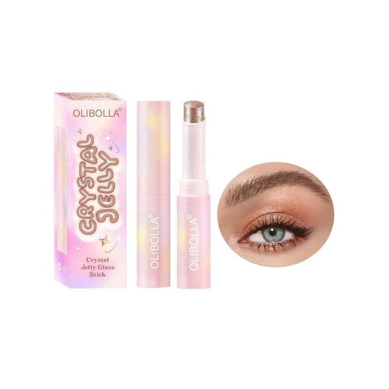 OLIBOLLA cross-border e-commerce highlighting eyeshadow, best-selling crystal jelly highlighting eyeshadow, super sparkly multi-color eyeshadow highlighter stick.